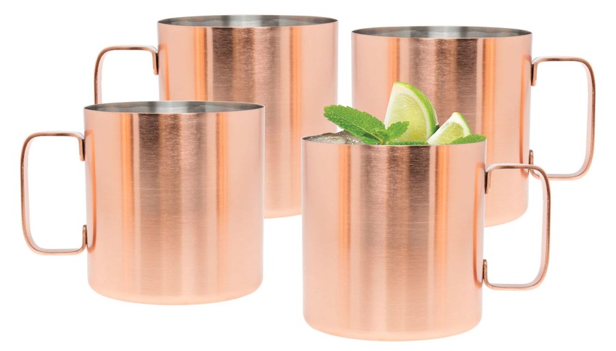 Glassware & Barware Godinger | Brushed Moscow Mule Mug, Set Of 4