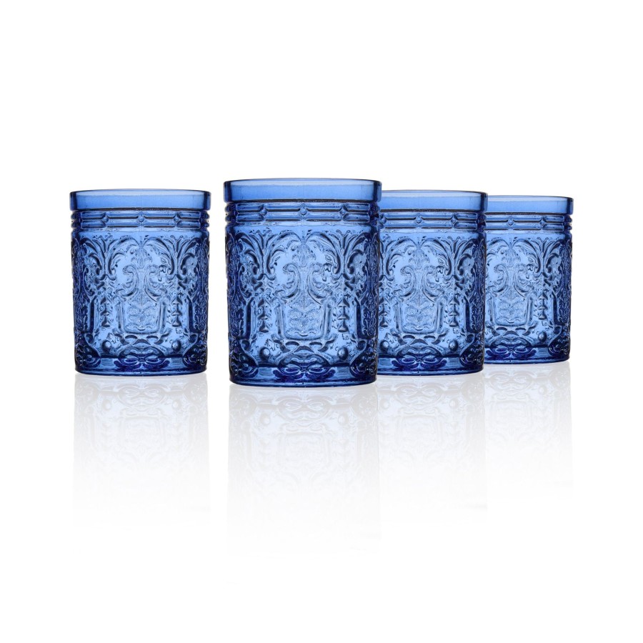 Glassware & Barware Godinger | Jax Blue Double Old Fashion, Set Of 4