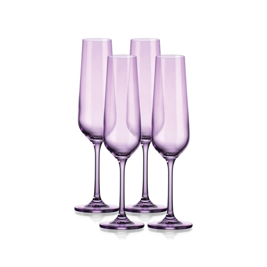 Glassware & Barware Godinger | Sheer Lilac Flute, Set Of 4