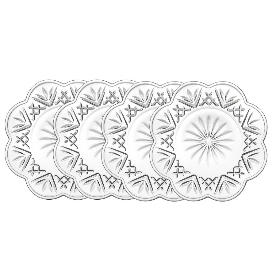 Dining Godinger | Dublin Crystal Canape Plates, Set Of 4