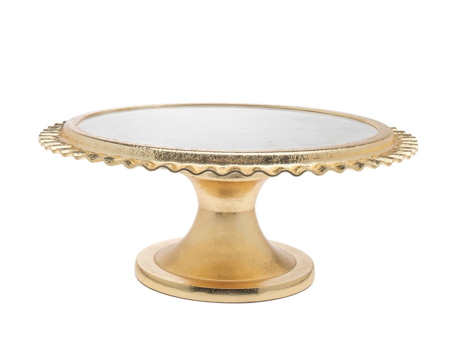 Kitchen Godinger | Ripple Gold Footed Cake Stand