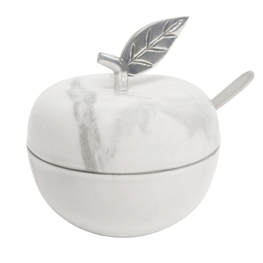 Kitchen Godinger | Marble Apple Jam Jar With Spoon