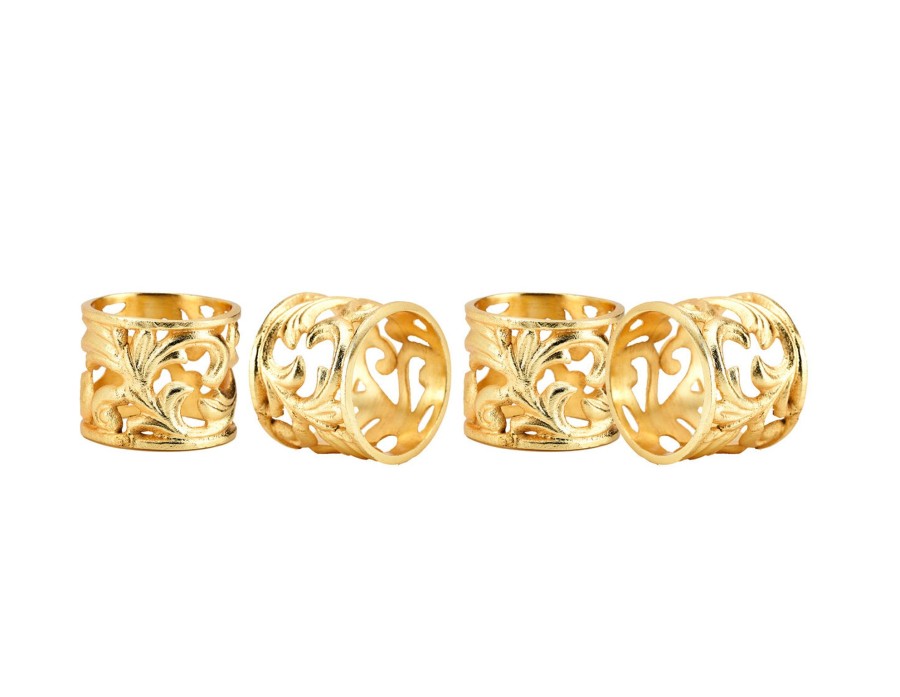 Dining Godinger | 20Th Century Baroque Napkin Ring Set