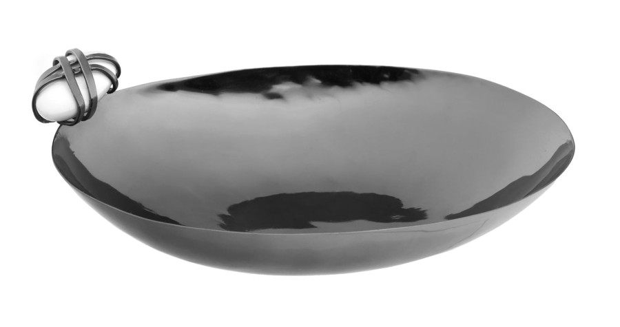 Kitchen Godinger | Midnight Pebble Oval Nut Bowl