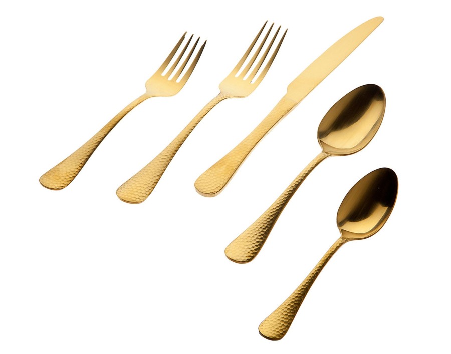 Flatware & Serveware Godinger | Salem Matte Gold 18/0 Stainless Steel 20 Piece Flatware Set, Service F