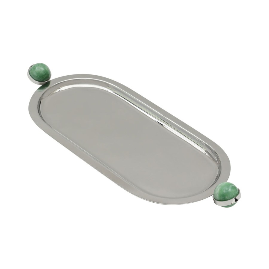 Decor Godinger | Hyaline Green Oval Tray