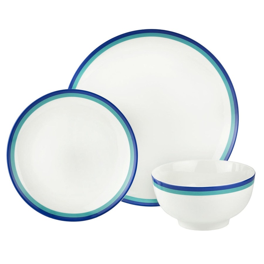 Dining Godinger | Sheer Blue Porcelain 12 Piece Dinnerware Set, Service For 4