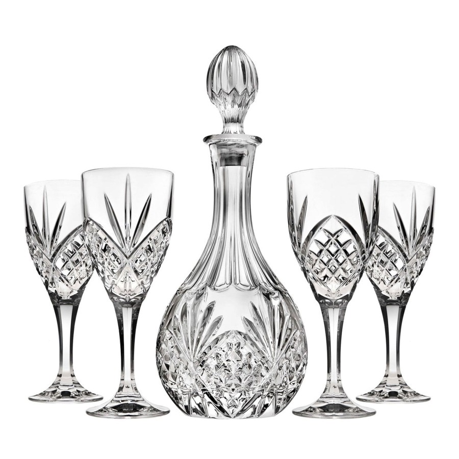 Glassware & Barware Godinger | Dublin Crystal Wine Decanter 5 Piece Set