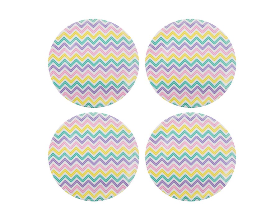 Dining Godinger | Zig Zag Melamine Salad Plate, Set Of 4