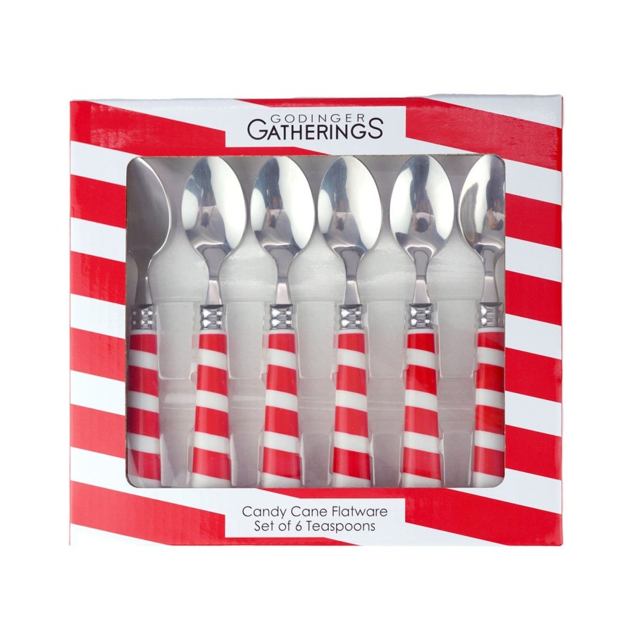 Flatware & Serveware Godinger | Candy Cane Acrylic Appetizer Spoon, Set Of 6