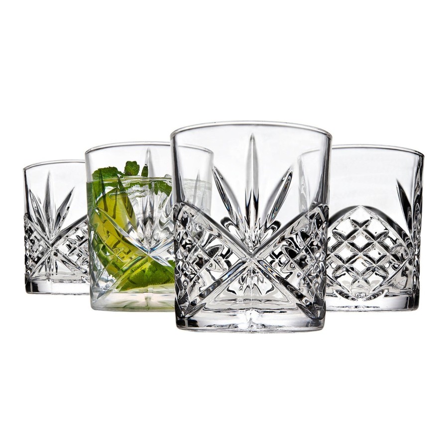 Glassware & Barware Godinger | Dublin Acrylic Clear Double Old Fashion Glass, Set Of 4