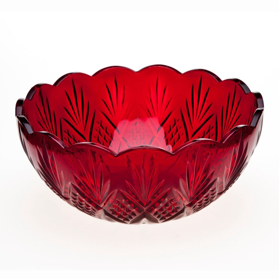 Dining Godinger | Dublin Crystal Red Serving Bowl