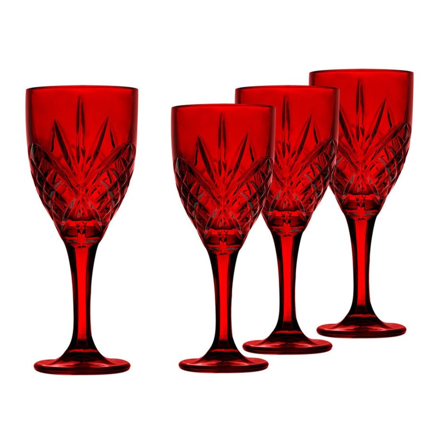 Glassware & Barware Godinger | Dublin Crystal Red Goblet, Set Of 4