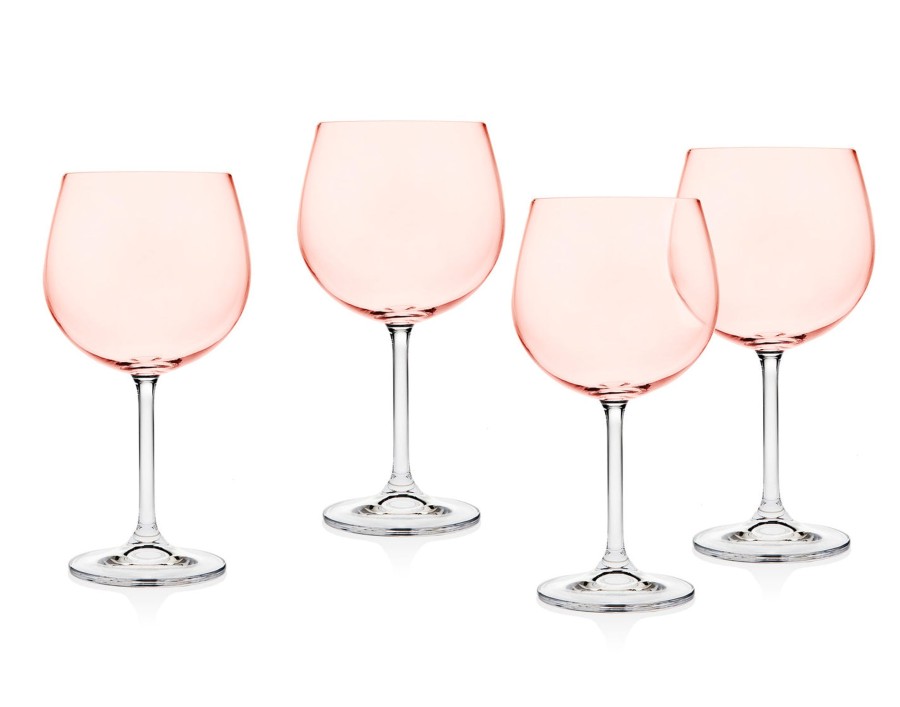 Glassware & Barware Godinger | Meridian Blush Balloon Goblet, Set Of 4