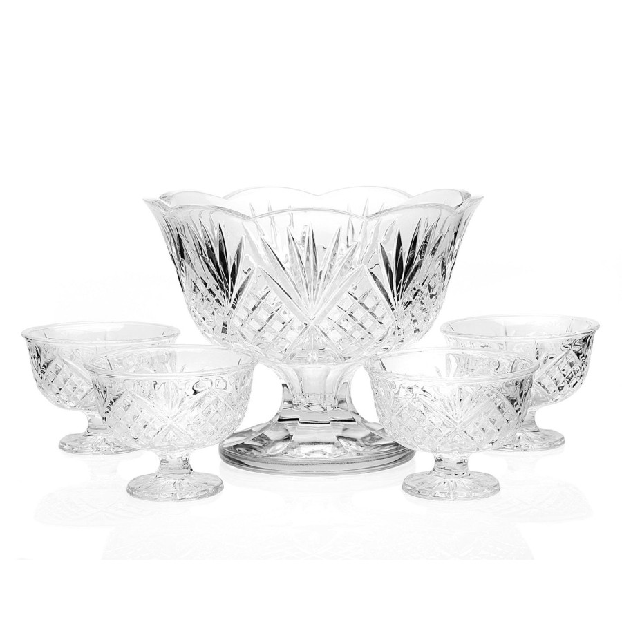 Kitchen Godinger | Dublin Crystal 5 Piece Dessert Set