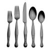 Flatware & Serveware Godinger | Corset Mirrored Black 18/10 Stainless Steel 20 Piece Flatware Set, Ser