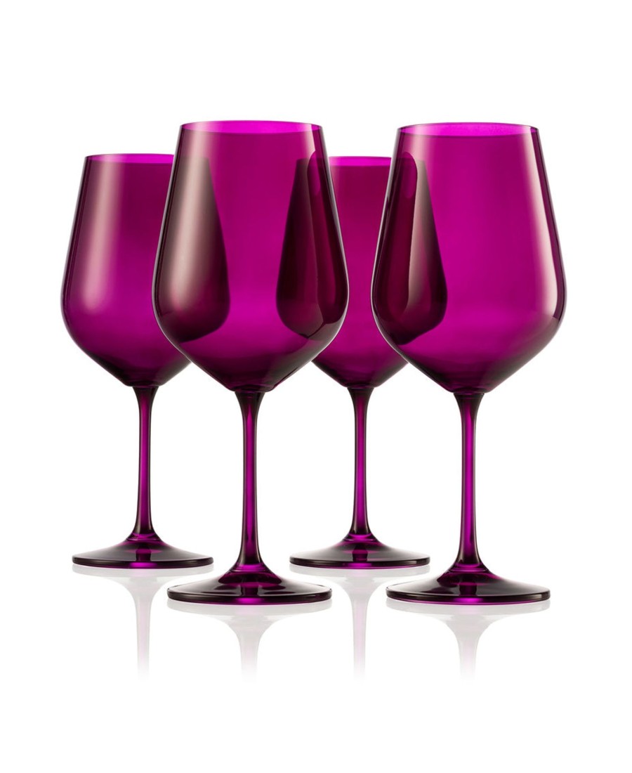 Glassware & Barware Godinger | Sheer Amethyst Red Wine Glass, Set Of 4