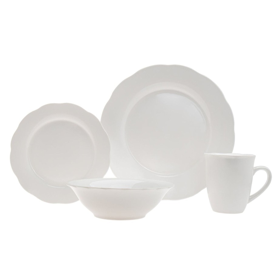 Dining Godinger | Inglenook Porcelain 16 Piece Dinnerware Set, Service For 4