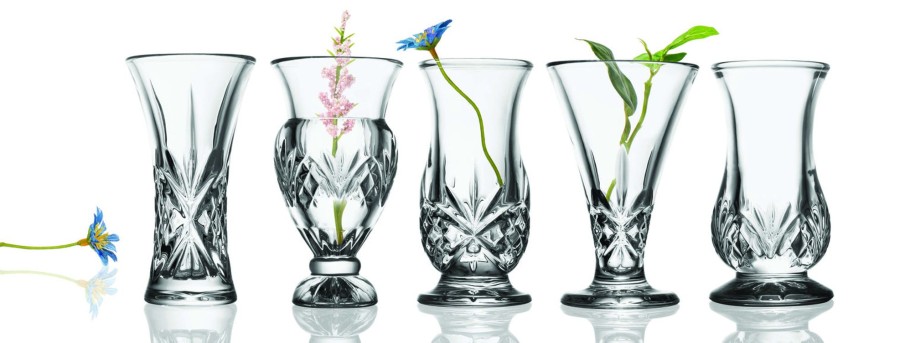 Decor Godinger | Dublin Crystal 5 Piece Bud Vase Set