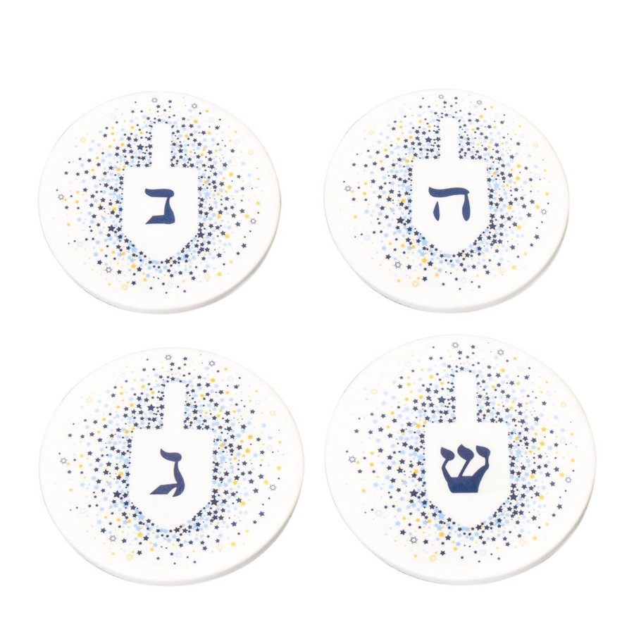 Glassware & Barware Godinger | Dreidel Ceramic Coasters