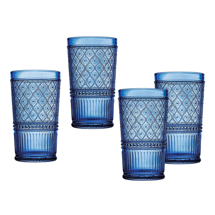 Glassware & Barware Godinger | Claro Blue Highball, Set Of 4