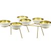 Kitchen Godinger | Munro White & Gold Hammered Appetizer Server