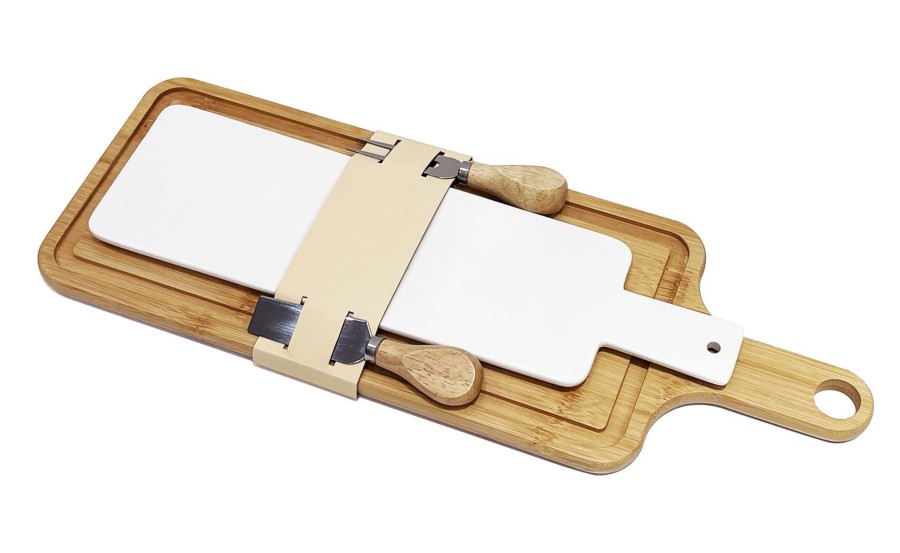 Kitchen Godinger | Jumelle Double Cheese Board Set With Cheese Knife