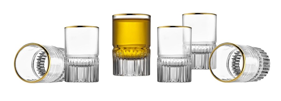 Glassware & Barware Godinger | Latitude Gold Rim Shooters, Set Of 6