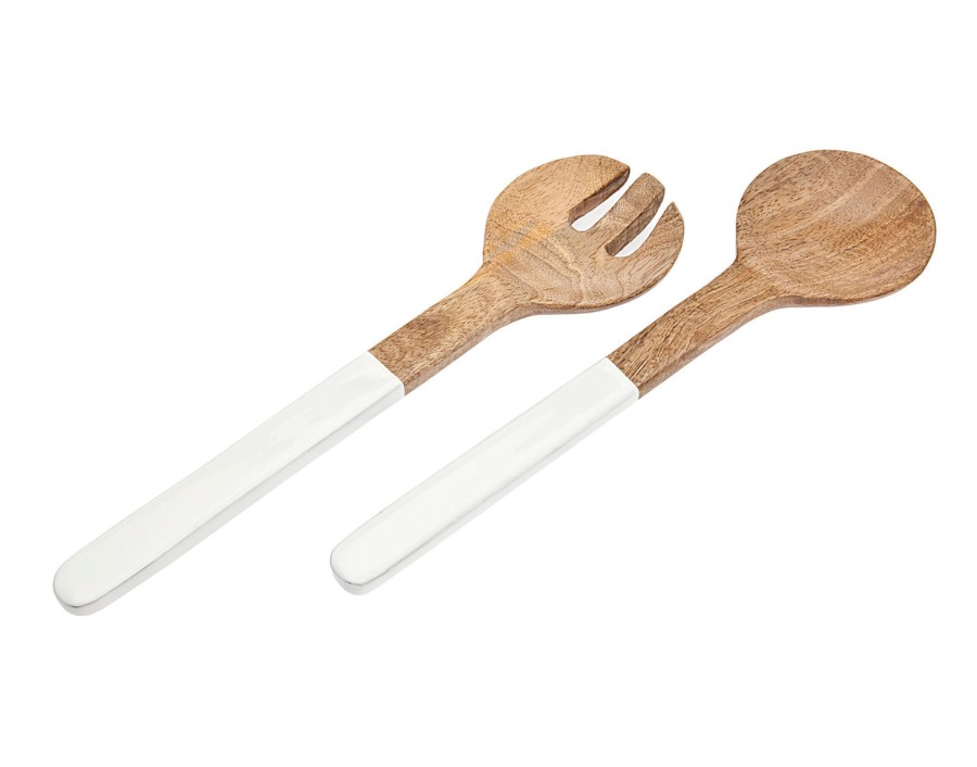 Flatware & Serveware Godinger | White Enamel Salad Server Set