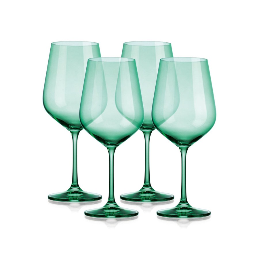 Glassware & Barware Godinger | Sheer Light Green Red Wine Glass, Set Of 4