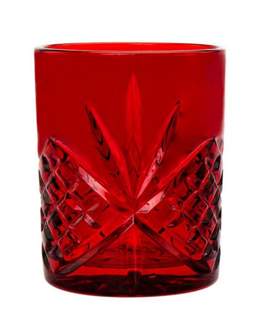 Glassware & Barware Godinger | Dublin Crystal Red Double Old Fashion