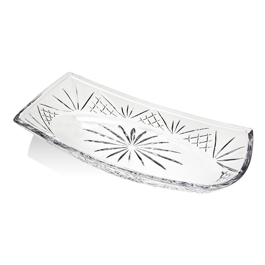 Kitchen Godinger | Dublin Crystal Oval Serving Bowl