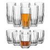 Glassware & Barware Godinger | Pleat 12 Piece Double Old Fashion & Highball Glassware Set