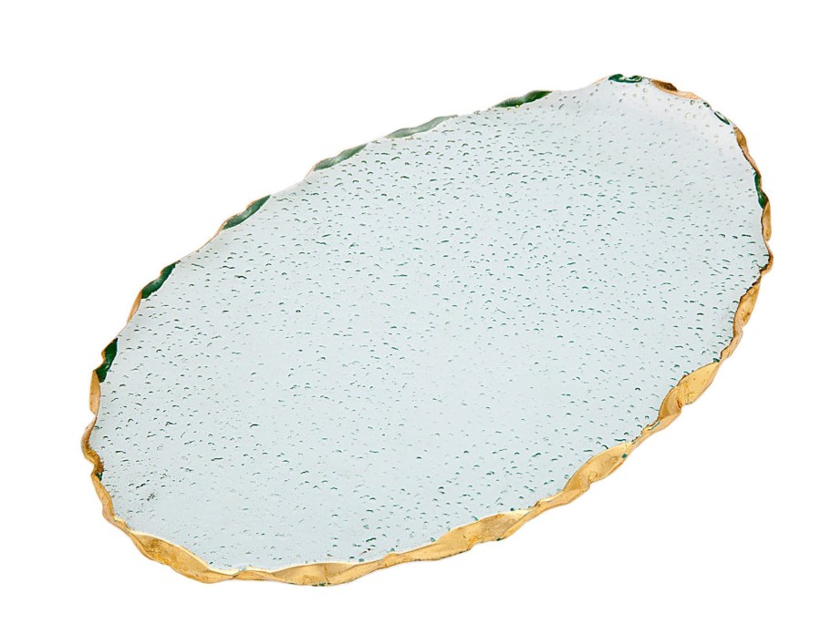 Kitchen Godinger | Harper Gold Edge Oval Serving Platter