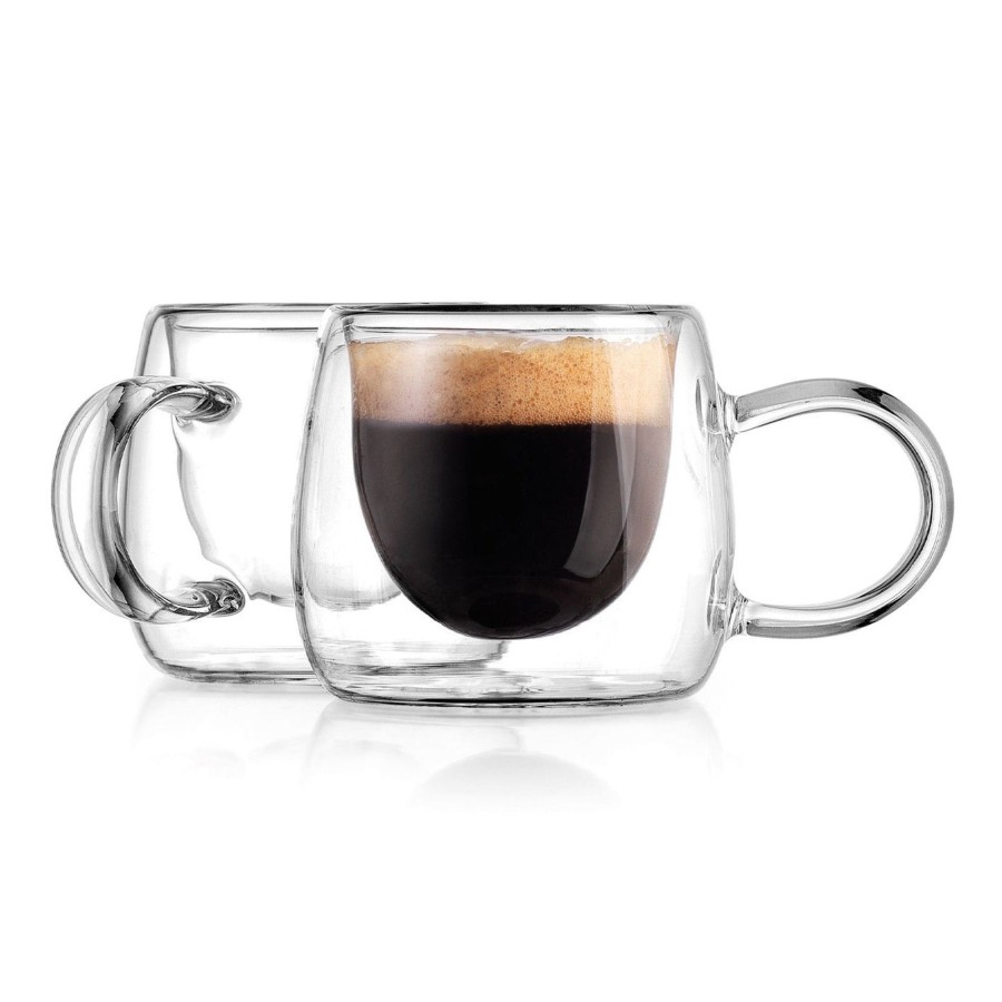 Dining Godinger | Alesia Espresso Double Wall Mug, Set Of 2