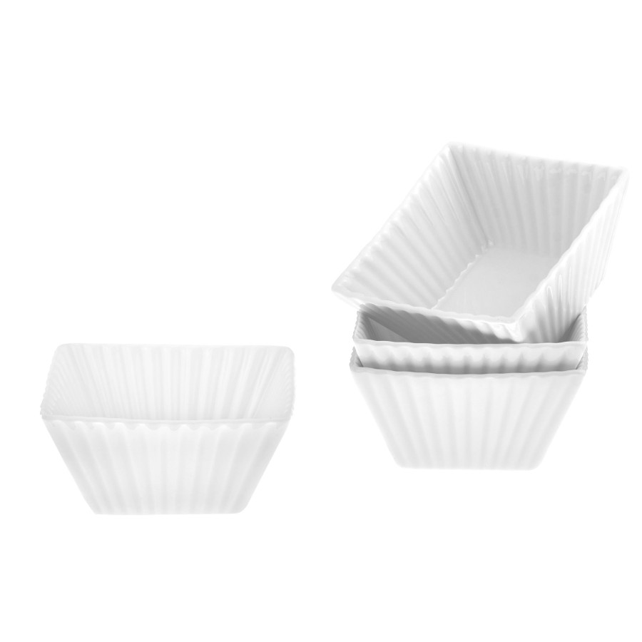 Kitchen Godinger | Munch Square Fold Ramekin, Set Of 4