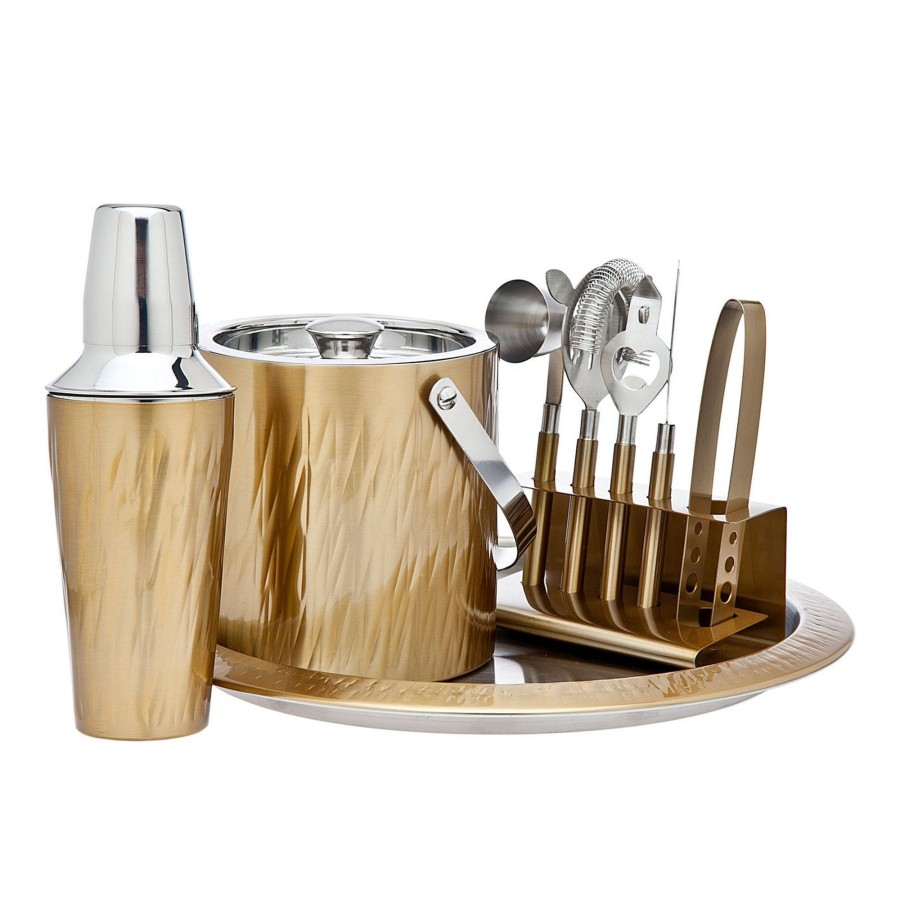 Glassware & Barware Godinger | Aztec Gold 9 Piece Bar Tool Set