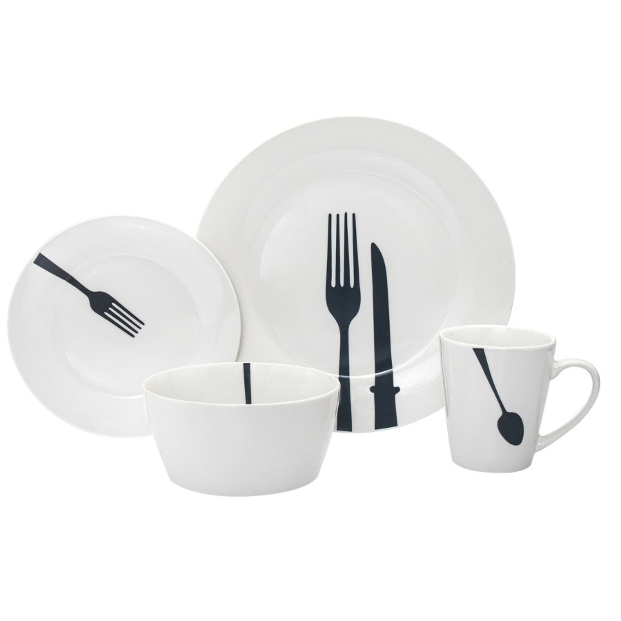 Dining Godinger | Acme Porcelain 16 Piece Dinnerware Set, Service For 4