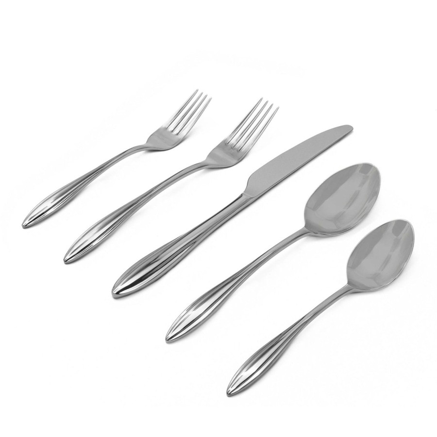 Flatware & Serveware Godinger | Unica Mirrored 18/10 Stainless Steel 20 Piece Flatware Set, Service Fo