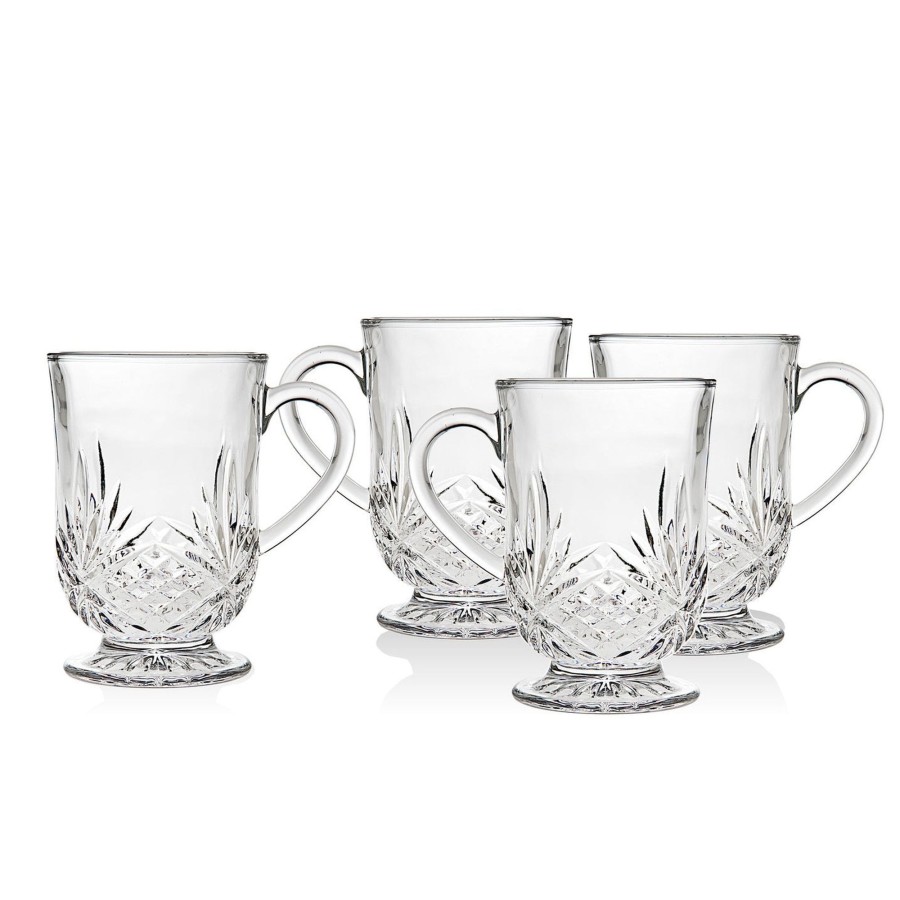 Dining Godinger | Dublin Crystal Footed Mug, Set Of 4