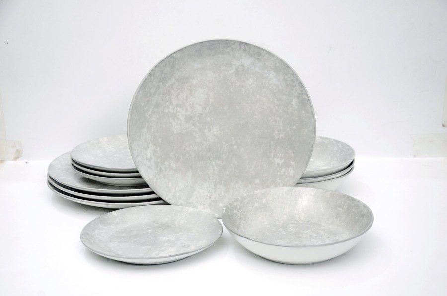 Dining Godinger | Wingate Pearl Porcelain 12 Piece Dinnerware Set, Service For 4