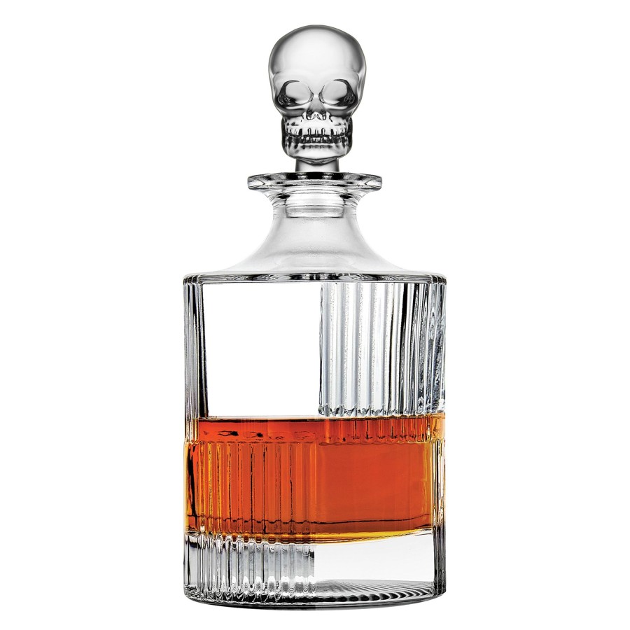 Glassware & Barware Godinger | Skull Round Whiskey Decanter