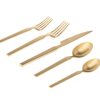 Flatware & Serveware Godinger | Podium Matte Gold 18/10 Stainless Steel 20 Piece Flatware Set, Service