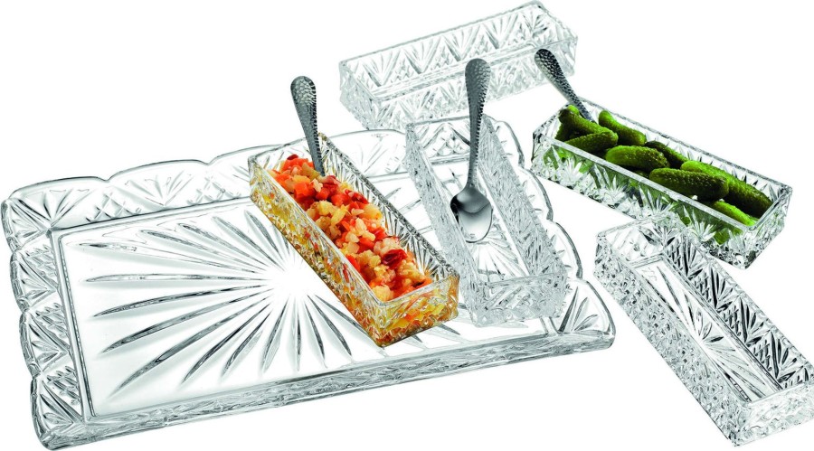 Kitchen Godinger | Dublin Crystal Scalloped 11 Piece Serving Tray