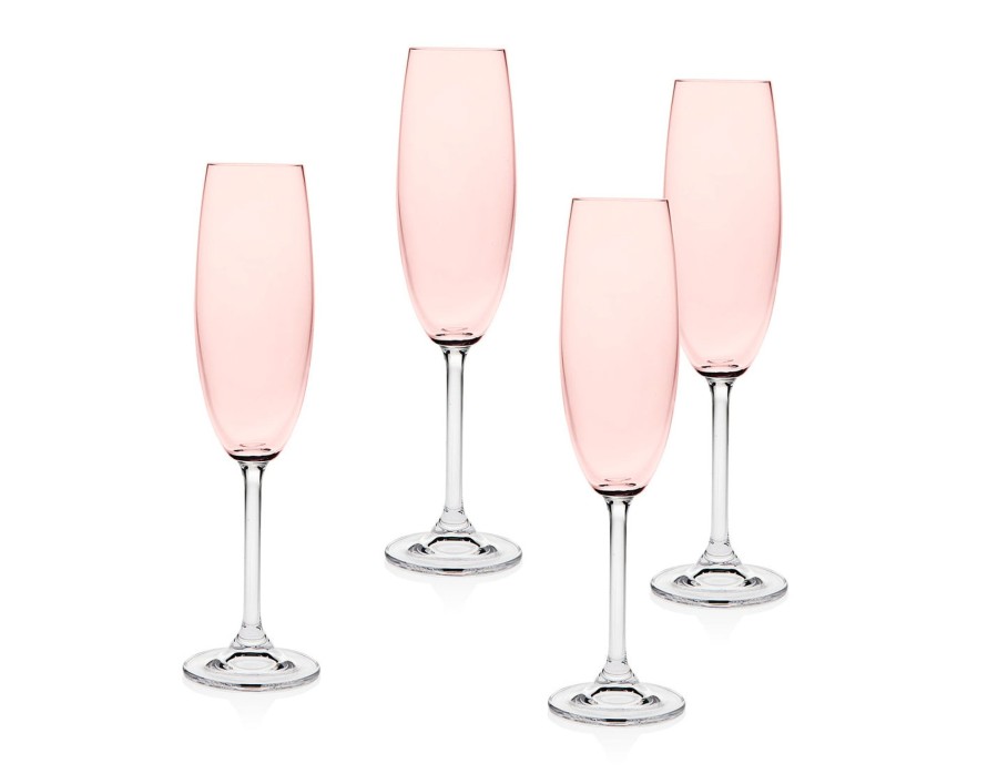 Glassware & Barware Godinger | Meridian Blush Flute, Set Of 4