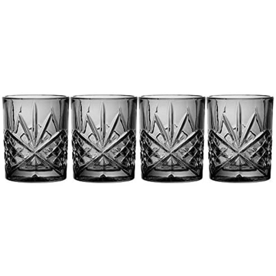 Glassware & Barware Godinger | Dublin Crystal Midnight Double Old Fashion, Set Of 4