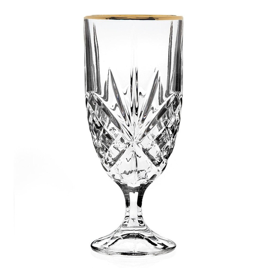 Glassware & Barware Godinger | Dublin Crystal Gold Rim Ice Tea Glass, Set Of 4