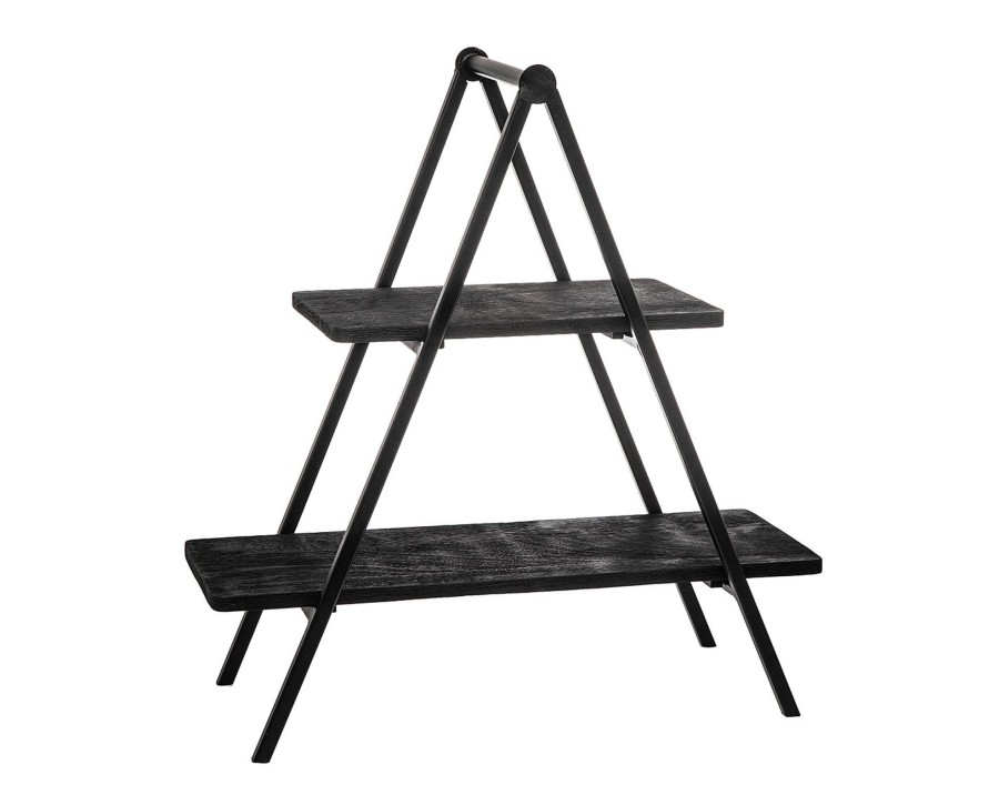 Kitchen Godinger | Ridgewood Black 2 Tiered Server