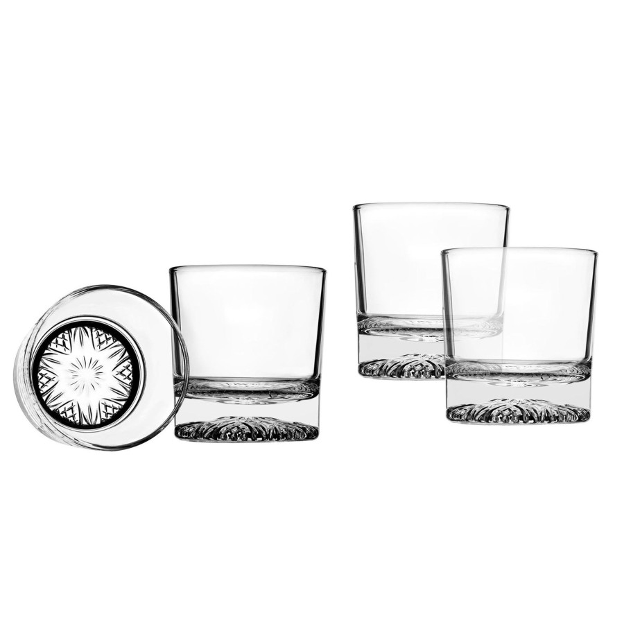 Glassware & Barware Godinger | Dublin Crystal Contempo Double Old Fashion, Set Of 4