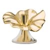 Decor Godinger | Blossom Platinum & Gold Tapered Candle Holder 6"